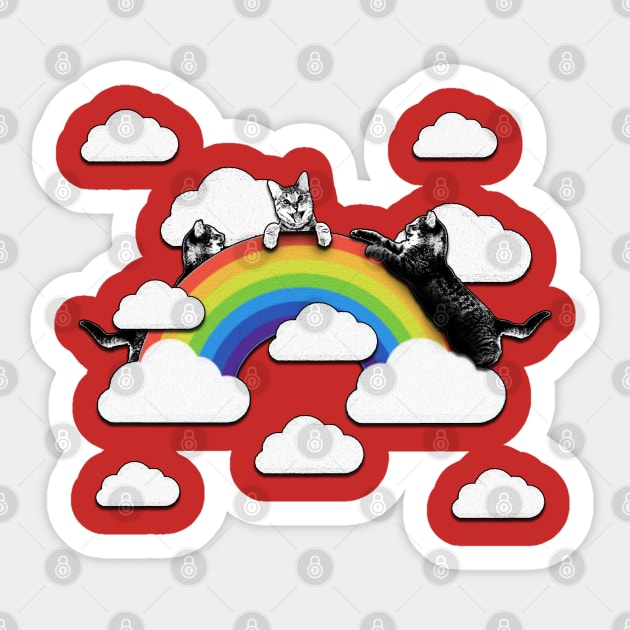 Rainbow cats Sticker by RJ-Creative Art